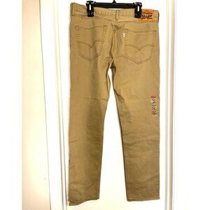 Levis 508 Mens Beige Straight-Leg Pants Sz 36x32 100% Cotton Casual Durable Wear